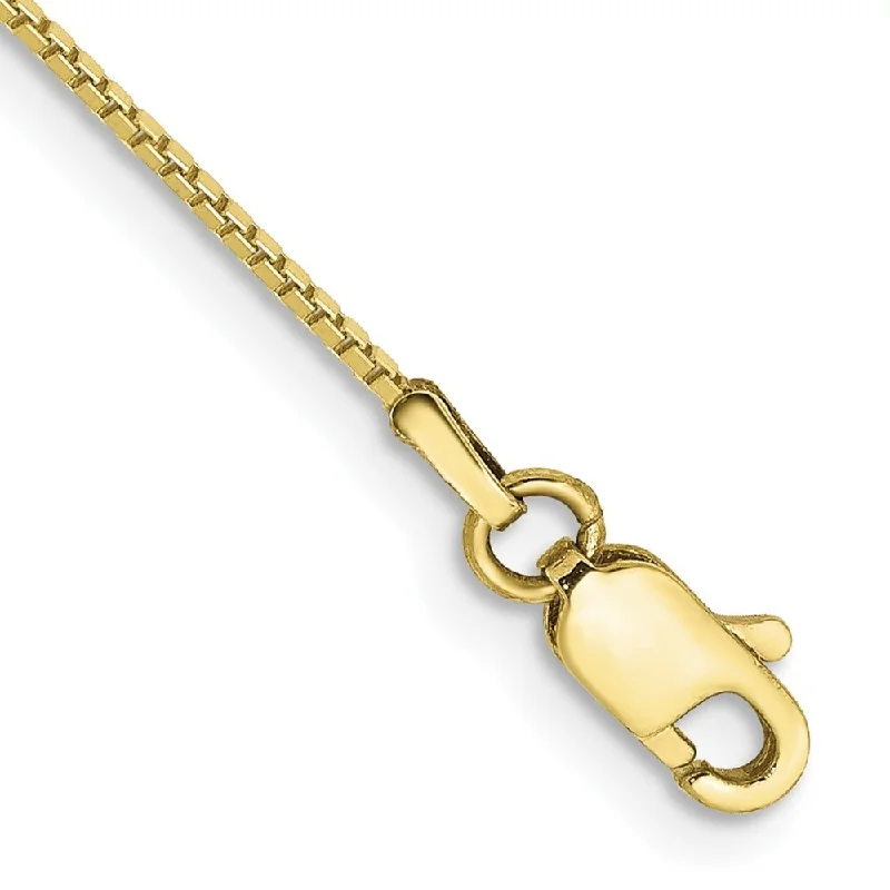 10k Yellow Gold 0.90mm Box Chain Bracelet, 7"