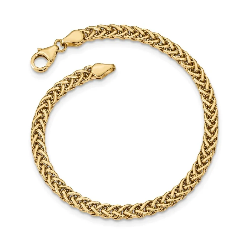 14k Yellow Gold 4.3mm Fancy Link Bracelet, 7.5"