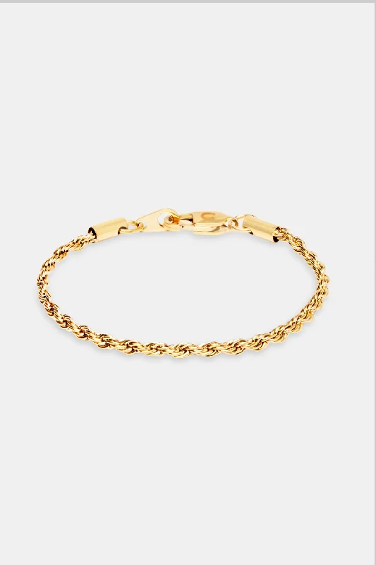 3mm Rope Bracelet - Gold