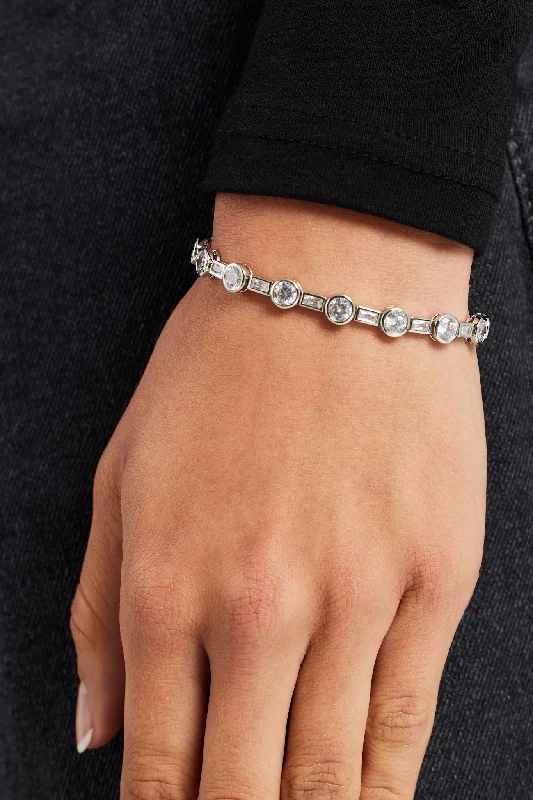 6mm Iced CZ Mixed Shape Bracelet