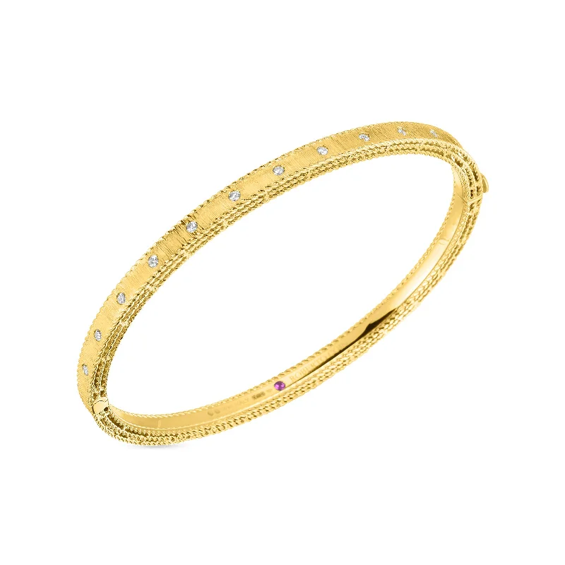 Satin Princess Bangle with Diamonds