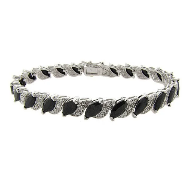 Dolce Giavonna Gemstone and Diamond Accent Bracelet