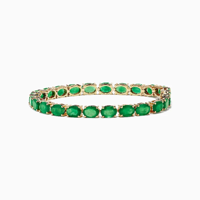 Brasilica 14K Yellow Gold Emerald Bracelet