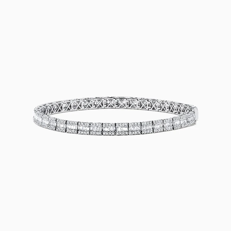 Classique 14K White Gold Diamond Tennis Bracelet 2.88 TCW