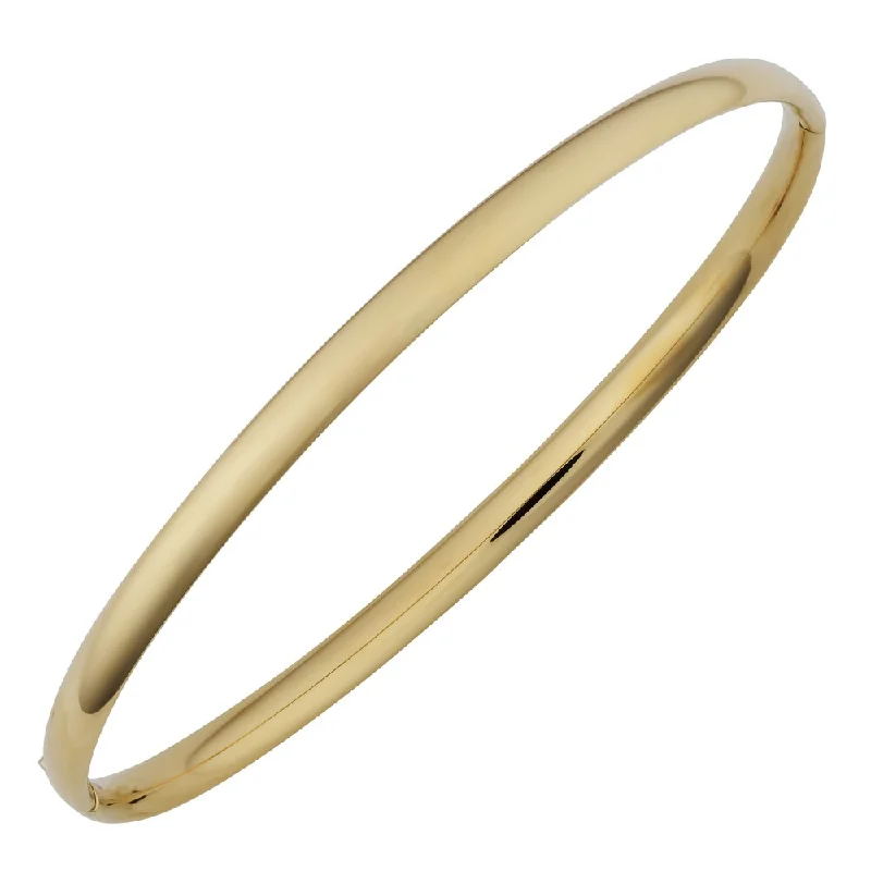 Fremada 14k Yellow Gold 4-mm High Polish Hinged Bangle