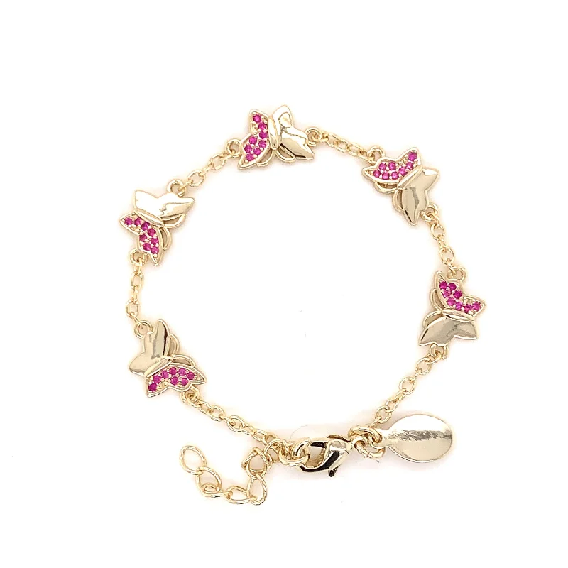 Children's CZ Butterfly Bracelet