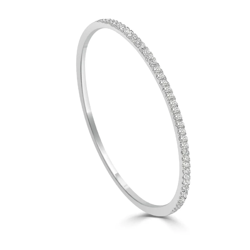 Joelle Diamond 1.78ct Bangle - 14K Gold All Way Around Eternity Bracelet