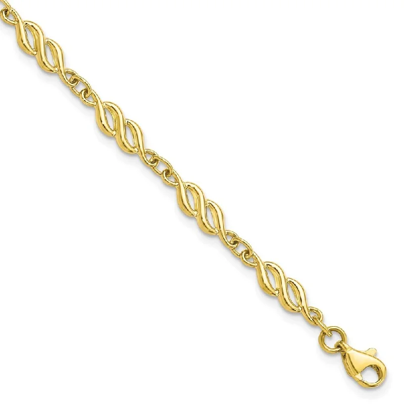 Leslie's 10k Yellow Gold Bracelet, 7.25" (W-7.25mm)