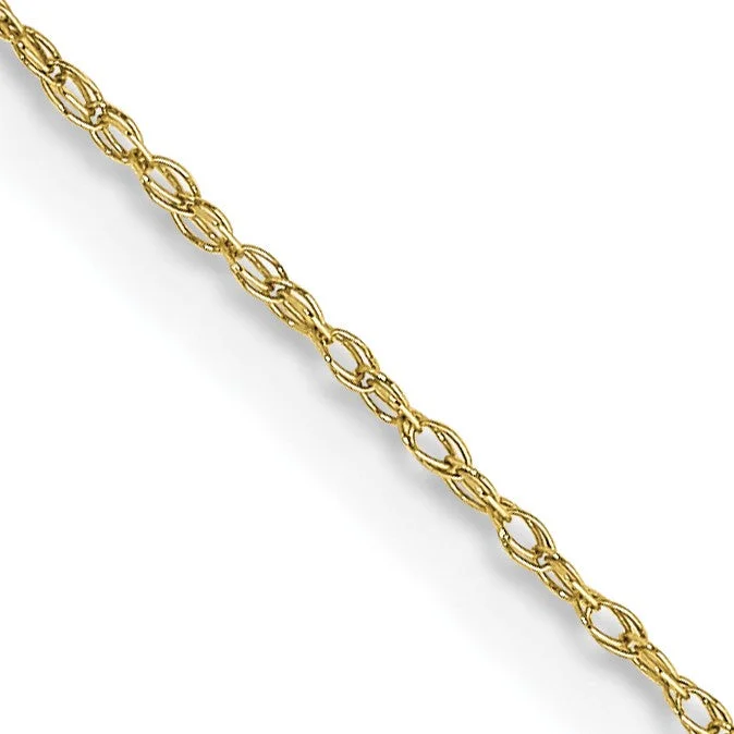 10KT Yellow Gold 16-inch 0.5MM Cable Rope Pendant Chain