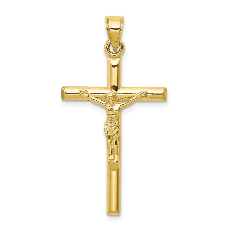 10KT Yellow Gold 32X19MM Crucifix Cross Pendant. Chain Not Included