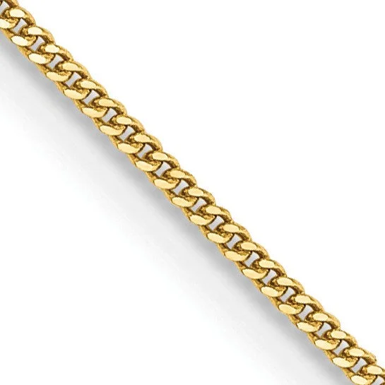 14KT Yellow Gold 24-inch 0.9MM Curb Pendant Chain