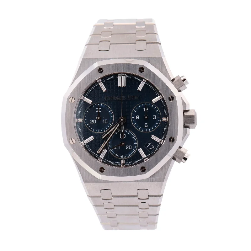 Audemars Piguet Royal Oak Stainless Steel 42mm Blue Chronograph Dial Watch Reference# 26240ST