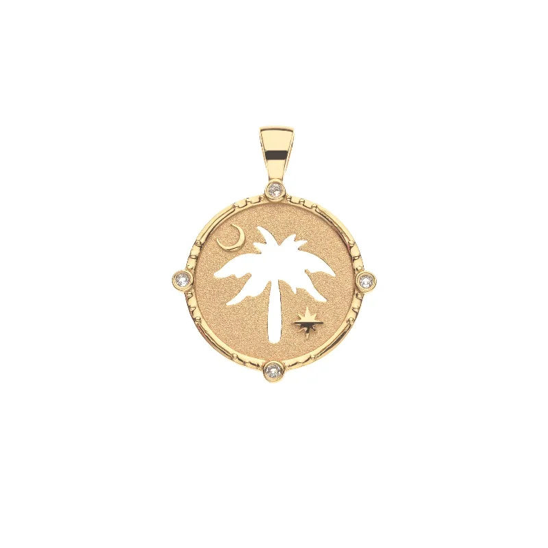 Jane Win CHARLESTON Palmetto Cutout Coin Pendant Necklace