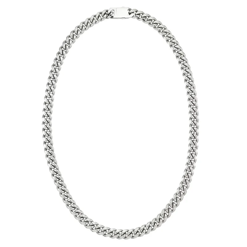 King by Simone I Smith Stainless Steel 24-inch 10MM Cuban Link Chain