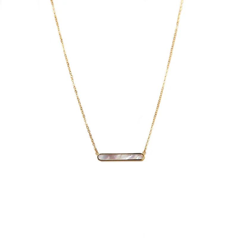 Mother of Pearl Bar Necklace