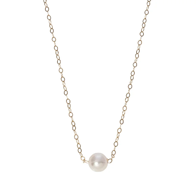 Single Pearl 14K Gold Start Her Necklace