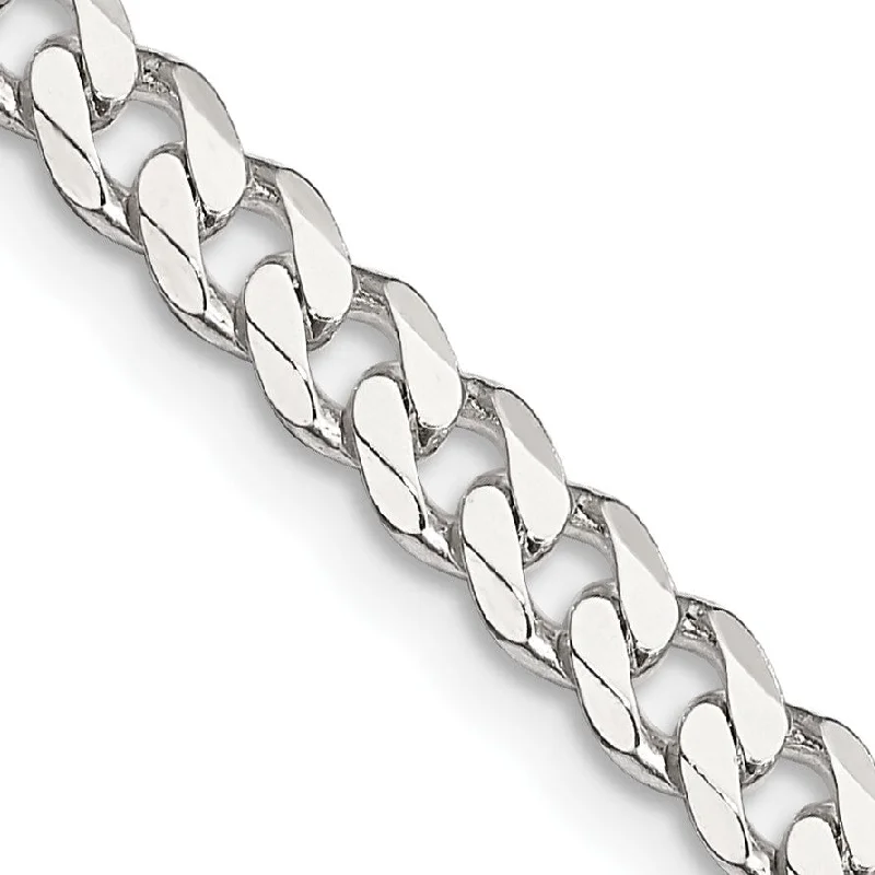 Sterling Silver 18-inch 4.5MM Lobster Clasp Curb Chain