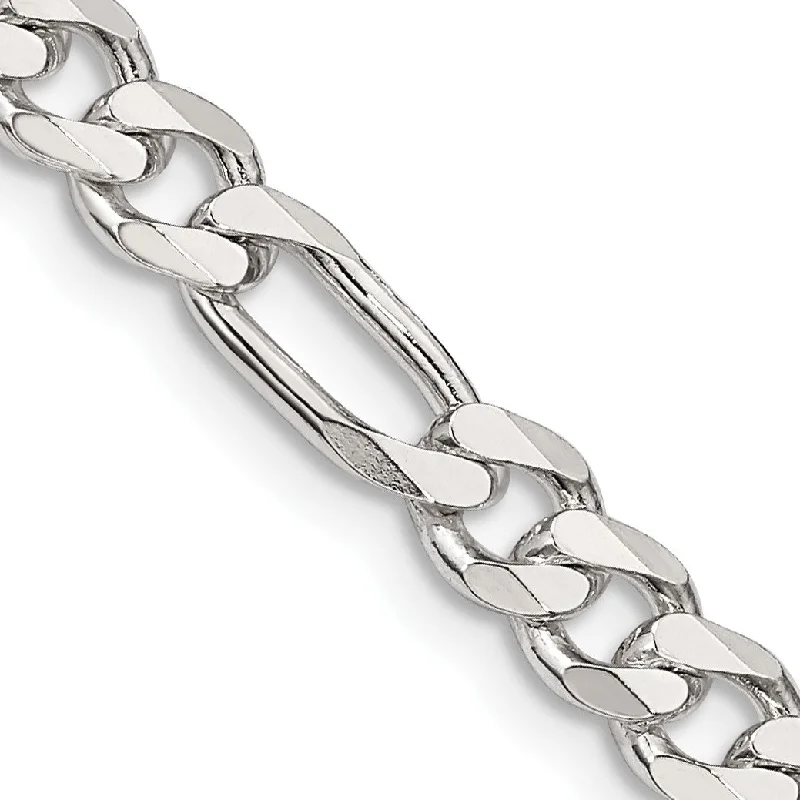 Sterling Silver 18-inch 5.5MM Lobster Clasp Figaro Chain