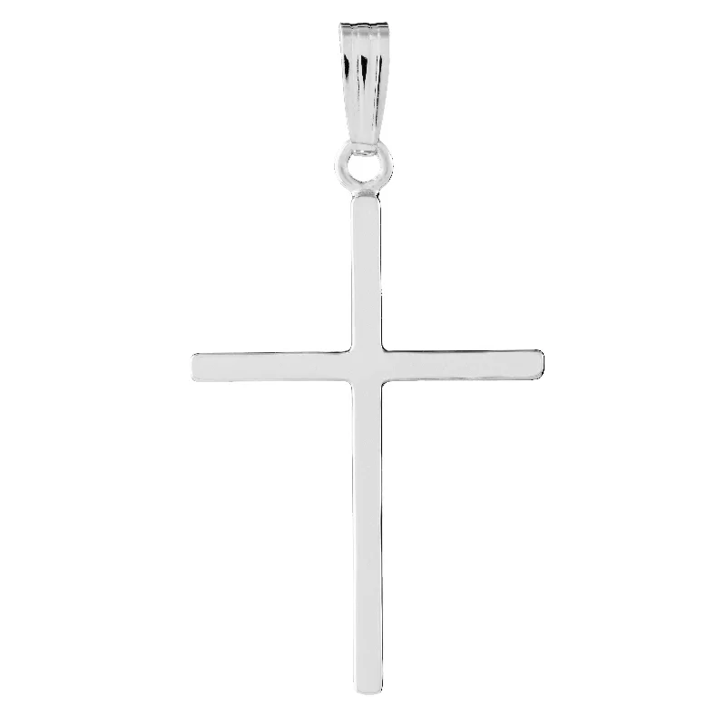 Sterling Silver 19x35mm Cross Pendant Necklace