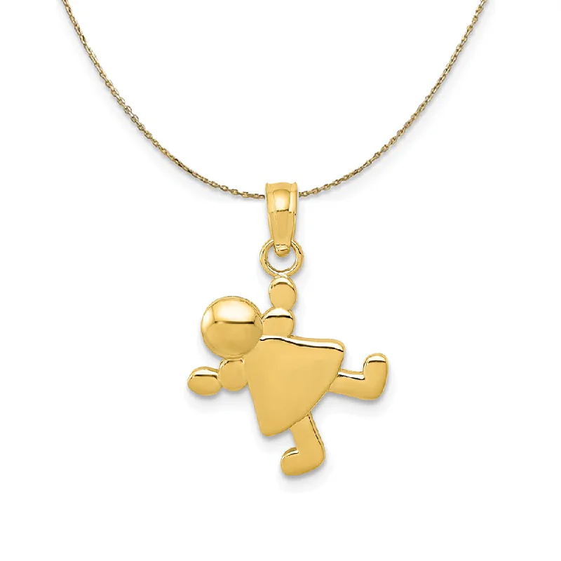 14k Yellow Gold Little Girl Necklace