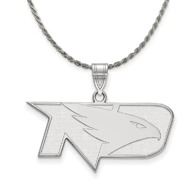 Sterling Silver North Dakota Large Square Logo Necklace