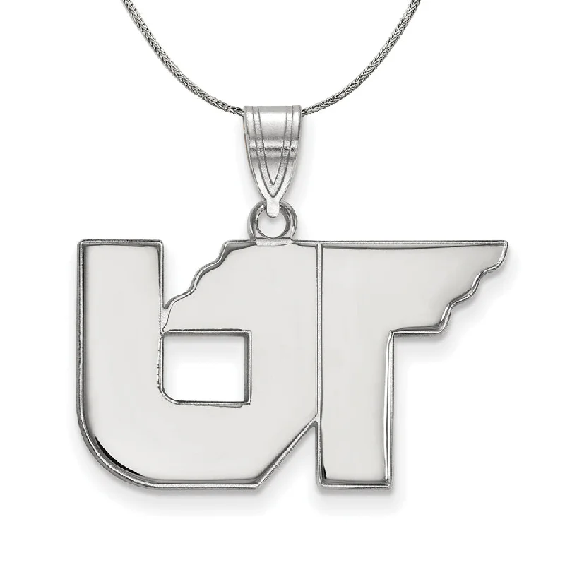 Sterling Silver U. of Tennessee Medium 'UT' Necklace