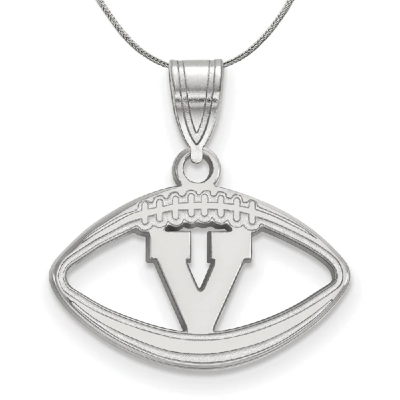 Sterling Silver U of Virginia Football Necklace