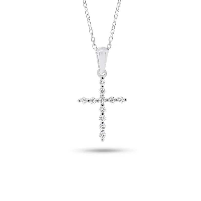 Diamond Skinny Cross Pendant