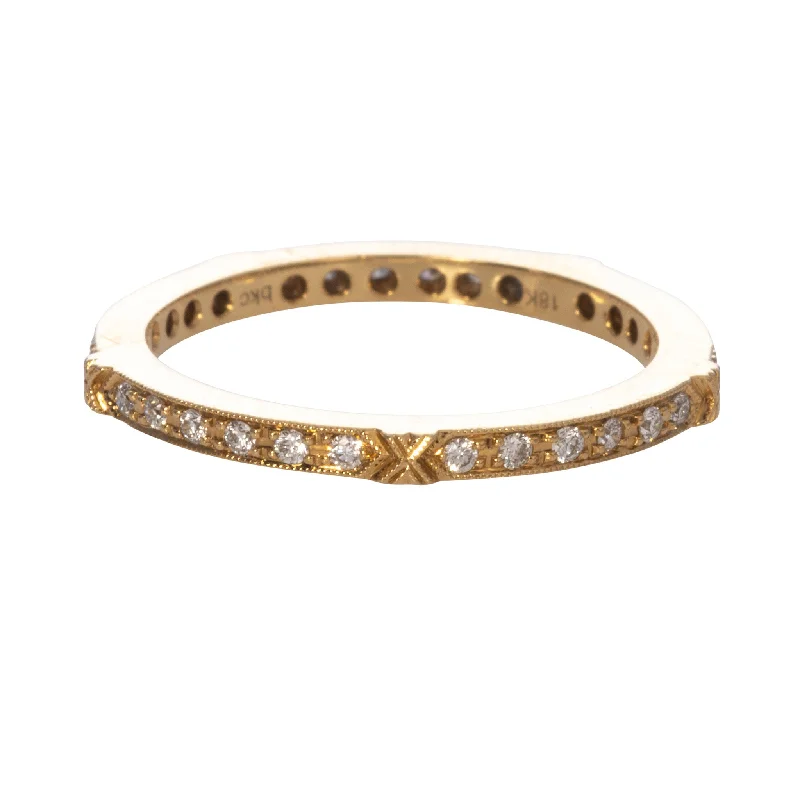 .22ct Diamond Milgrain Eternity 18K Yellow Gold Band