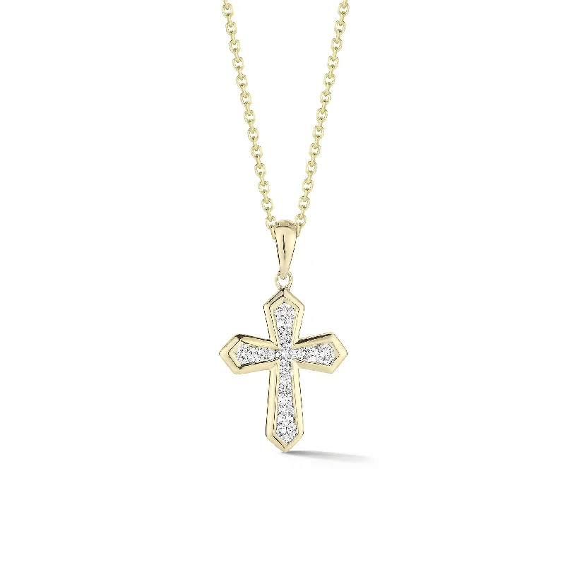 Diamond Mini Orthodox Cross Pendant