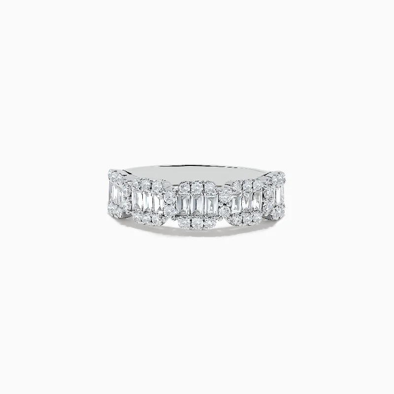 Classique 14K White Gold Diamond Band 0.88 TCW