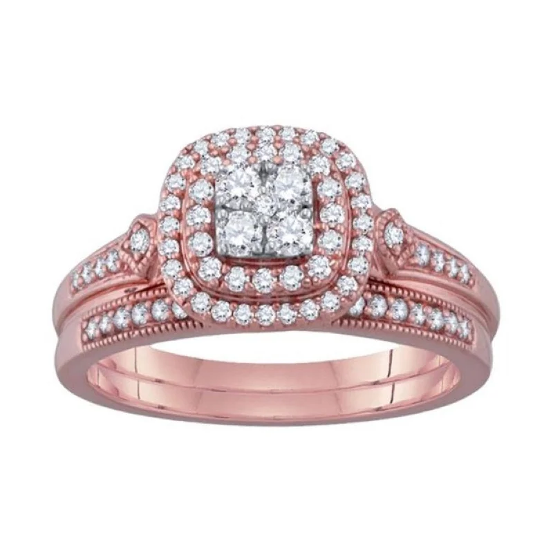 LoveSong 1/2 CTW Diamond Bridal Set Ring in 10KT Rose Gold