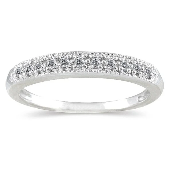 Marquee 10K White Gold 1/10 Carat TW Diamond Band