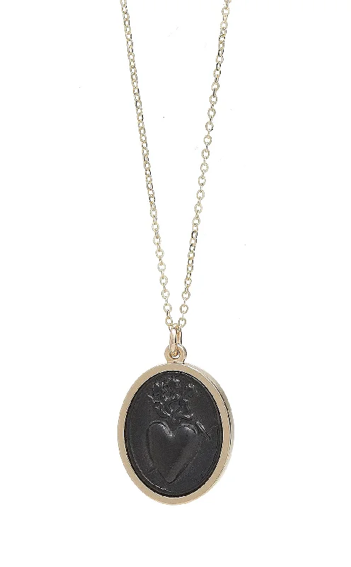 SACRED HEART RAISED INTAGLIO PENDANT