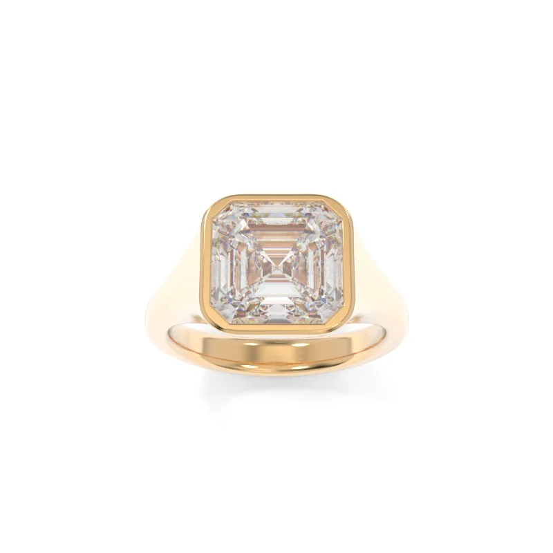 Sculpted Signet Ring Asscher