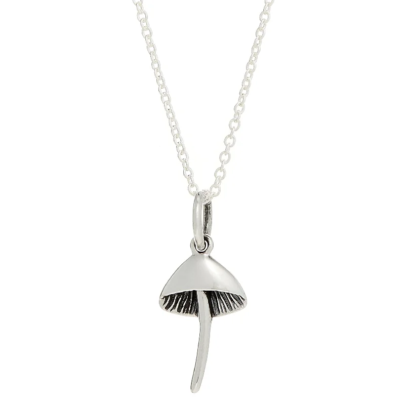 SILVER MINI MUSHROOM PENDANT