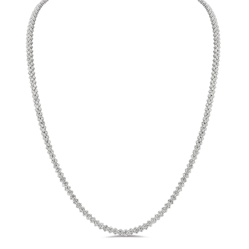 Small Diamond Multi-Row Tennis Necklace