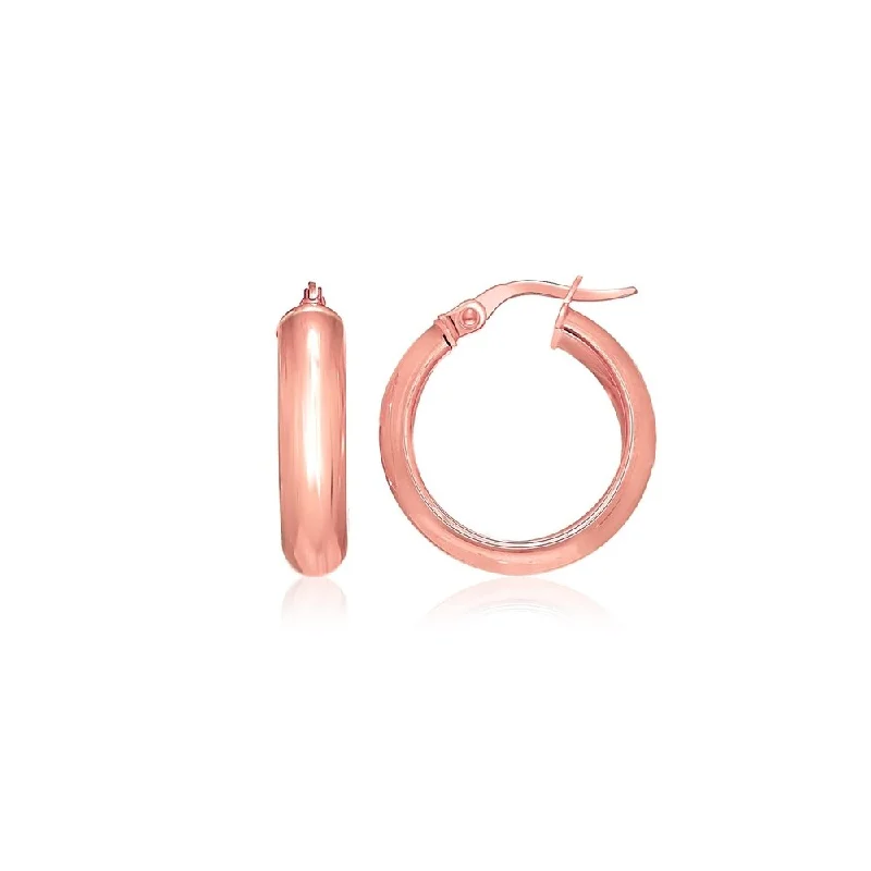 14k Rose Gold Hoop Style Earrings