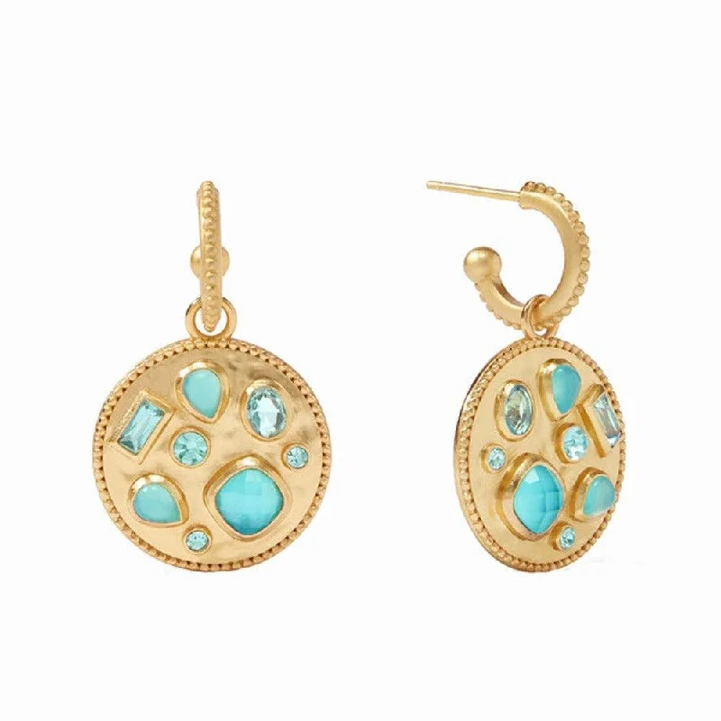 Antonia Mosaic Hoop and Charm Earring