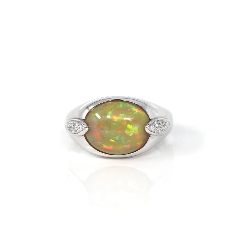 Baikalla™ "Charlotte" 18K Gold Ethiopian Opal Men's Ring