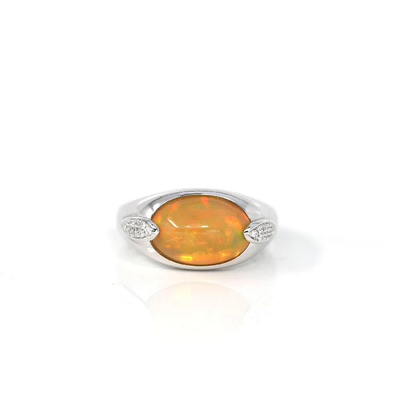 "Charlotte" 18K Gold Ethiopian Opal Men's Ring