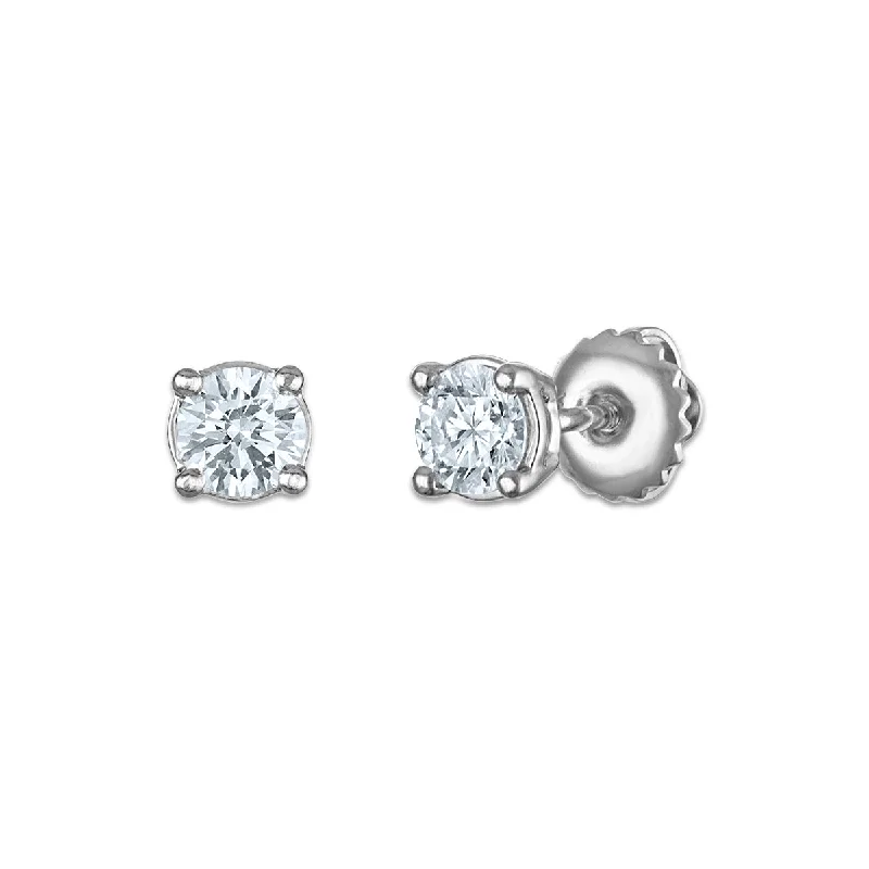 EcoLove 1/2 CTW Lab Grown Diamond Stud Earrings in 10KT White Gold