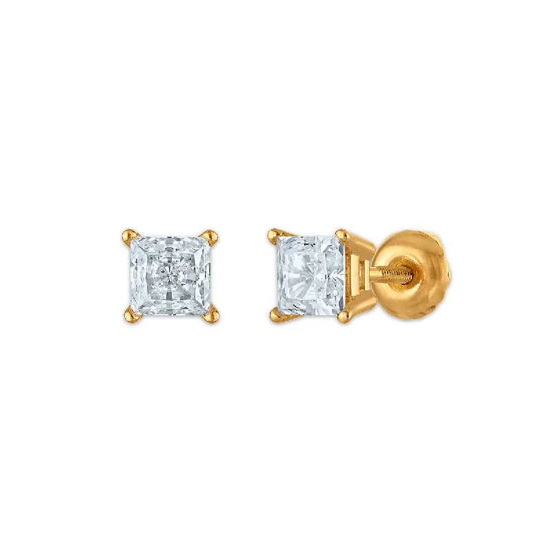 EcoLove 1 CTW Lab Grown Diamond Stud Earrings in 10KT Yellow Gold