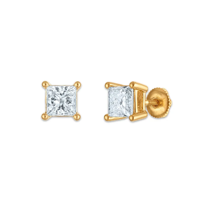 EcoLove 3 CTW Lab Grown Diamond Stud Earrings in 10KT Yellow Gold