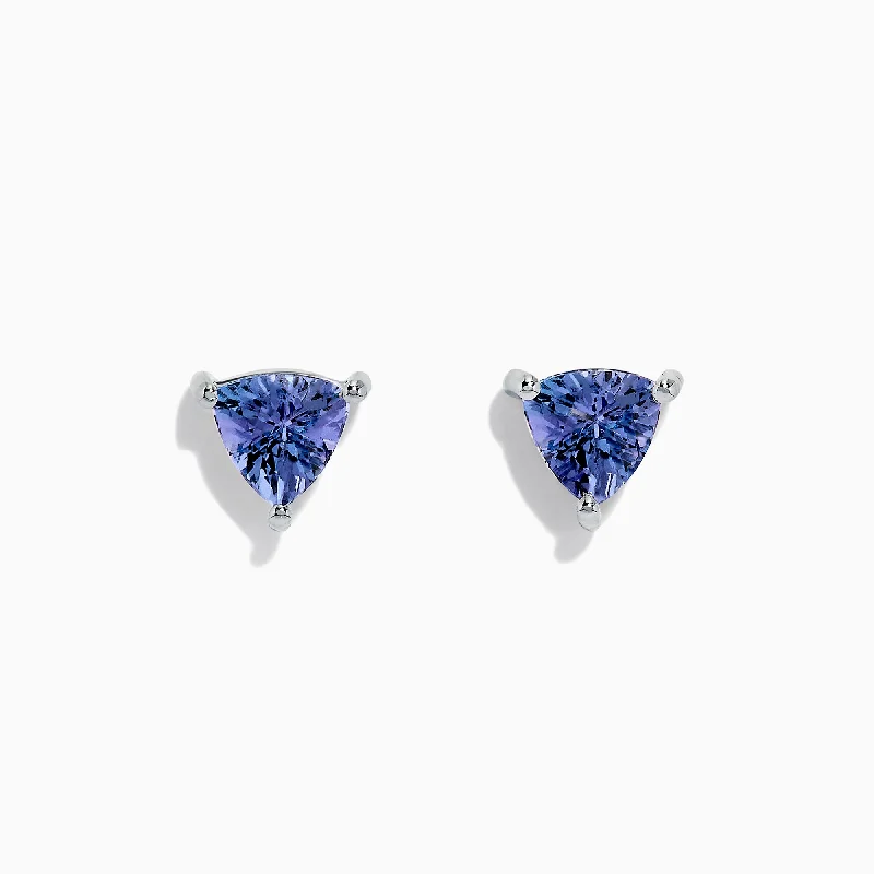 Nahla Siri Sterling Silver Tanzanite Stud Earrings, 1.52 TCW