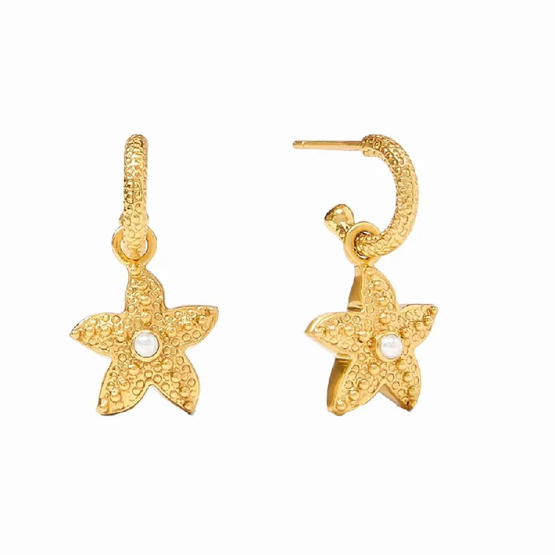 Sanibel Starfish Hoop and Charm Earring