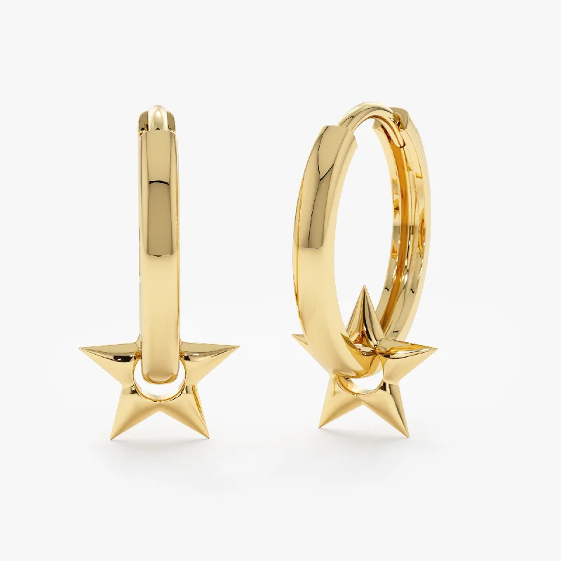 Pointed Star Charm Earrings, Skylar