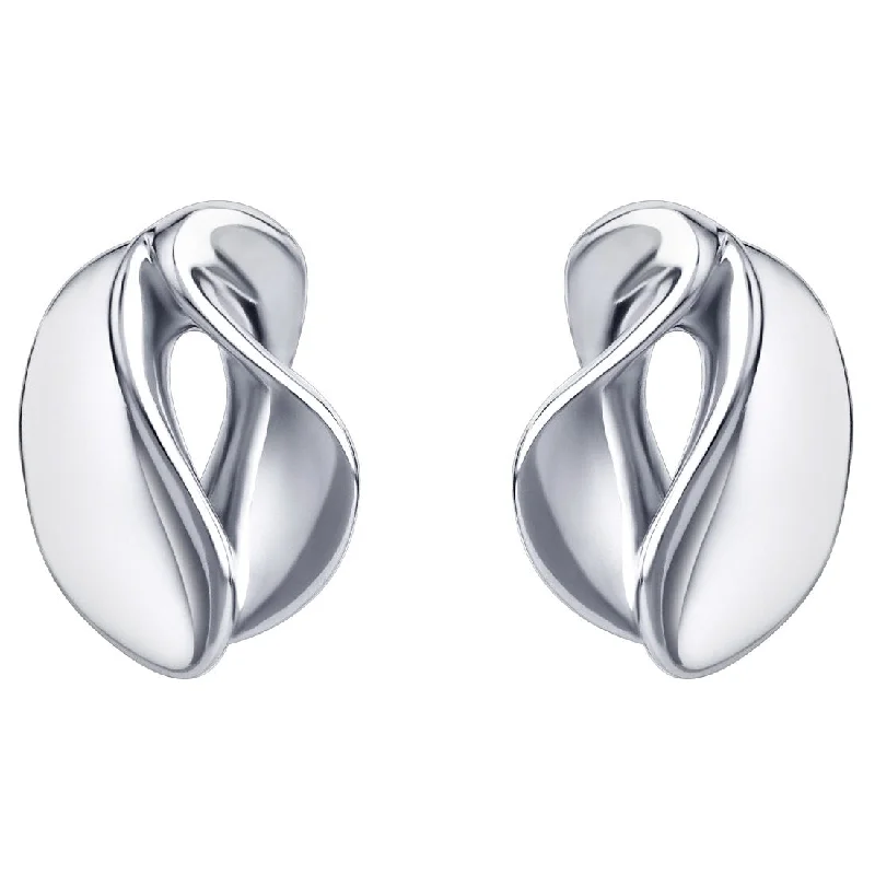 Sterling Silver Open Twist Earrings