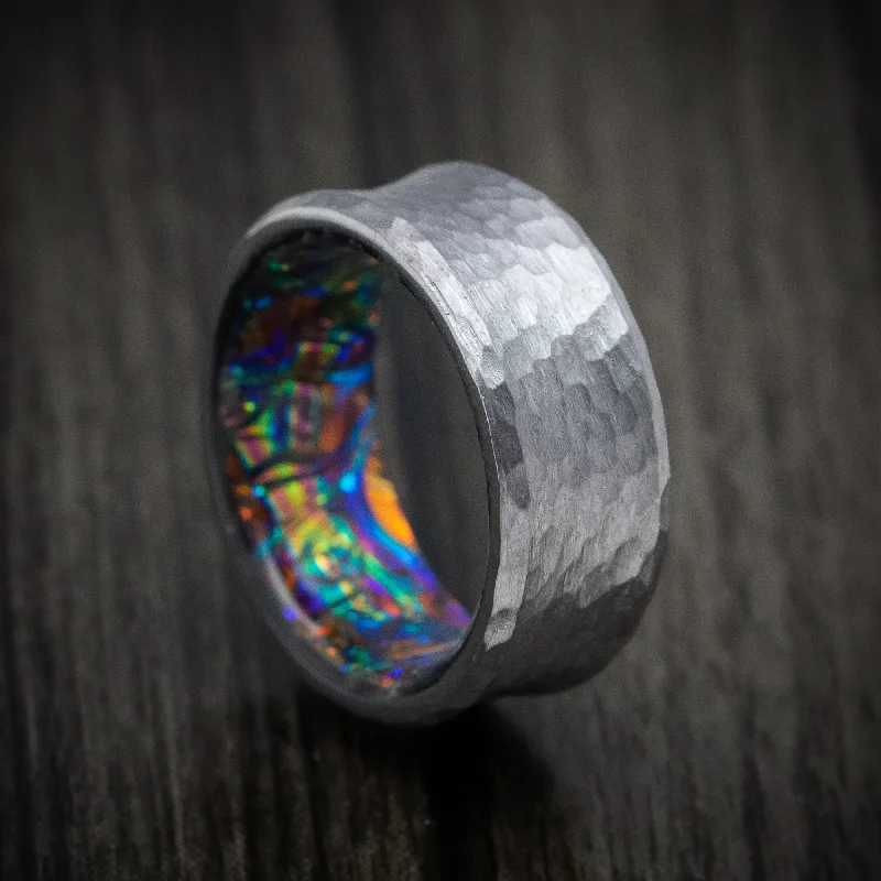 Tantalum and Dichrolam Sleeve Men's Ring Custom Made Band