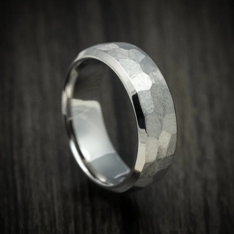 Titanium Rock Finish Men's Wedding Ring Custom Made Band